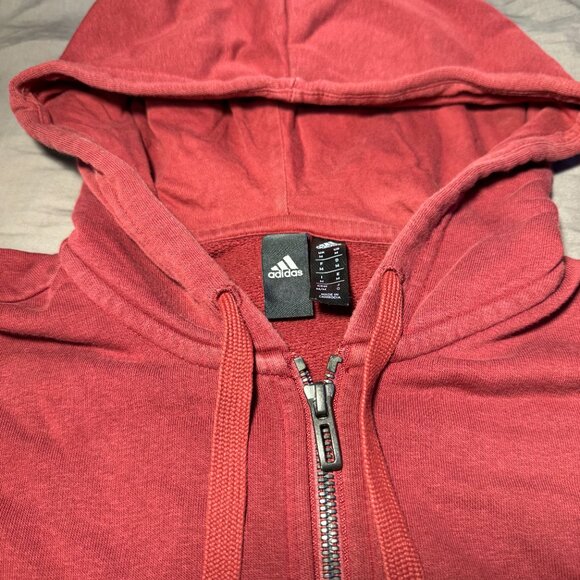 ADIDAS ORIGINALS VINTAGE HOODIE (RED) (EUR M) - Picture 2 of 4